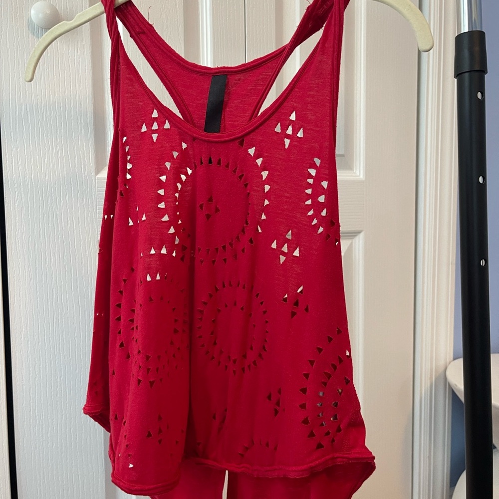 Red tank top